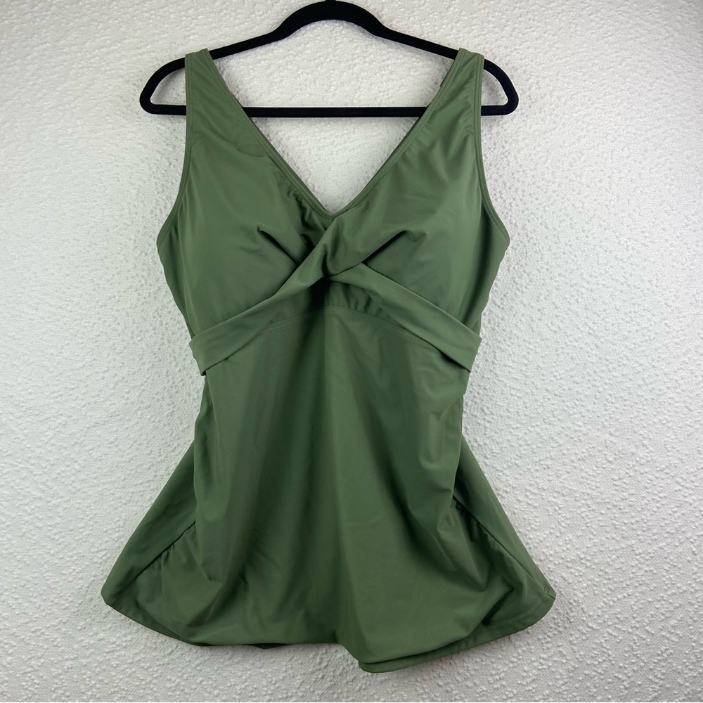 Talisea Olive Green Swim Top. Size 22W. New with Tags
